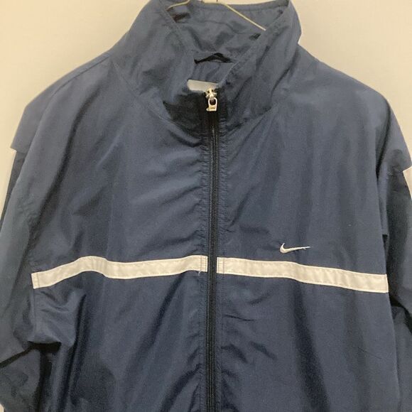 Nike Mens Lined Jacket with Full Center Zipper. Navy/White. Size Medium. - Picture 2 of 10
